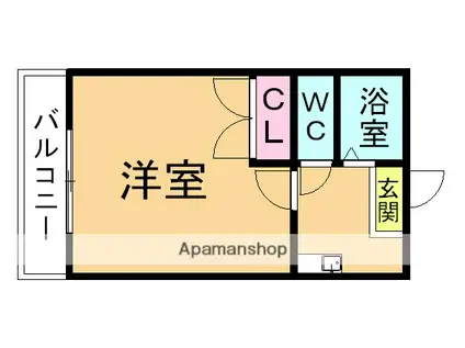 グレイトフル.M(1K/2階)の間取り写真