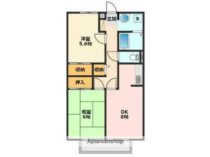 イル・チェルキオ(2LDK/1階)の間取り写真