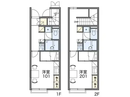 レオパレスラピスライトⅡ(1K/1階)の間取り写真