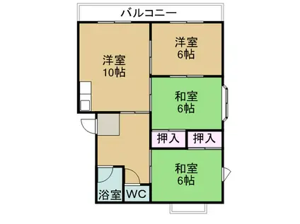 プレアール大垣東前(3LDK/3階)の間取り写真