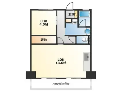 アイボリーシャトー(1LDK/1階)の間取り写真