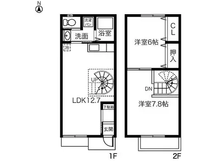 GRACIA(2LDK)の間取り写真