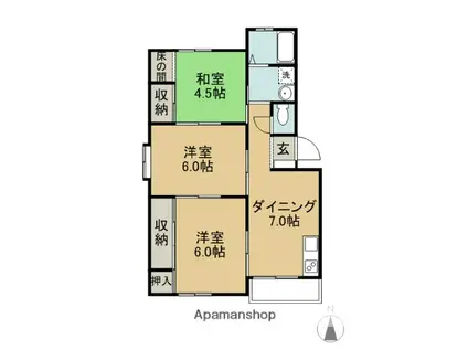 加藤ビルⅠ(3DK/2階)の間取り写真