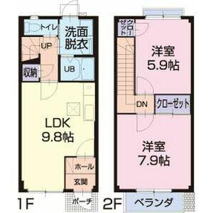 コーポハピネスA棟(2LDK)の間取り写真