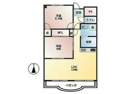 VIVRE21(2LDK/1階)の間取り写真