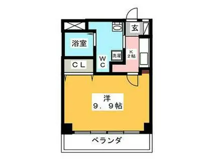 I.S.M III(1K/1階)の間取り写真