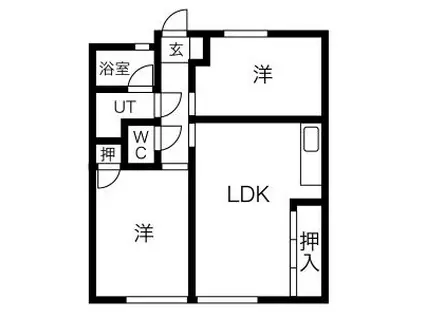 アクア大垣(2LDK/3階)の間取り写真