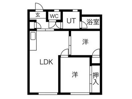 アクア大垣(2LDK/3階)の間取り写真