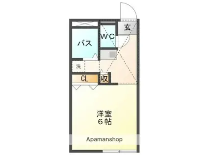 LA・MER・Ⅱ(1K/1階)の間取り写真