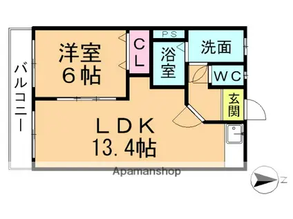 セントラルパビリオン(1LDK/3階)の間取り写真