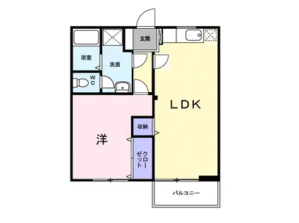 オークラパ-クホ-ムズ南館(1LDK/2階)の間取り写真