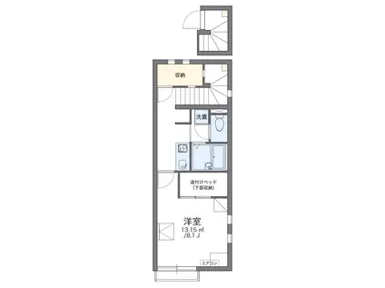 レオネクストE HOUSE(1K/2階)の間取り写真