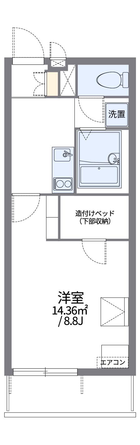 レオパレスソルティ(1K/1階)の間取り写真