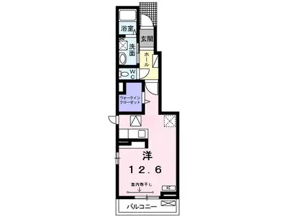 ルミエール(ワンルーム/1階)の間取り写真