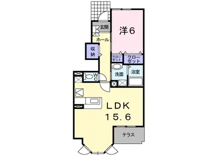 ミニヨン(1LDK/1階)の間取り写真