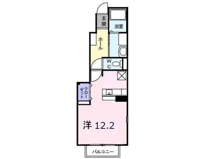 サンセール ユー(ワンルーム/1階)の間取り写真