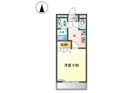 ララ・ポート(1K/1階)の間取り写真