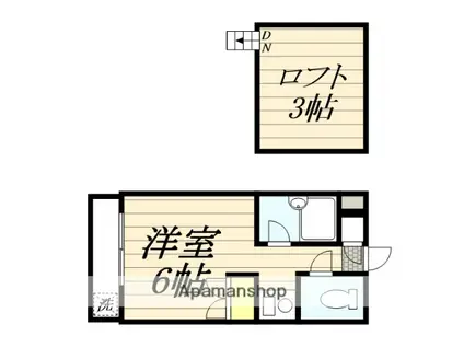 アップルハウス岐阜北一色(1K/2階)の間取り写真