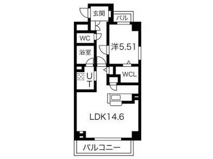 カーサパズエス(1LDK/2階)の間取り写真