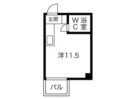 メゾンミエール(ワンルーム/4階)の間取り写真