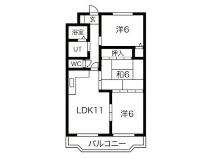 エステイタス KNー6(3LDK/2階)の間取り写真