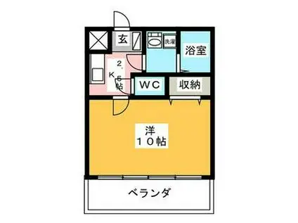 I.S.M II(1K/3階)の間取り写真