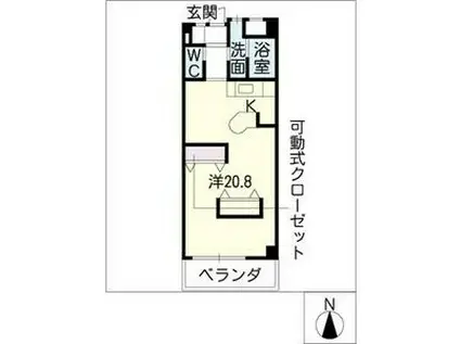 アクシスヨーロッパ弐番館(ワンルーム/3階)の間取り写真