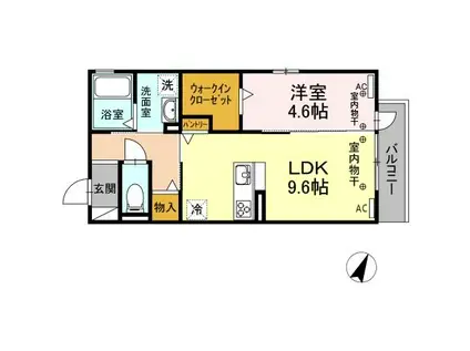 ささら弐番館(1LDK/2階)の間取り写真