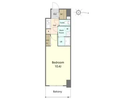 S-RESIDENCE岐阜駅(1K/6階)の間取り写真