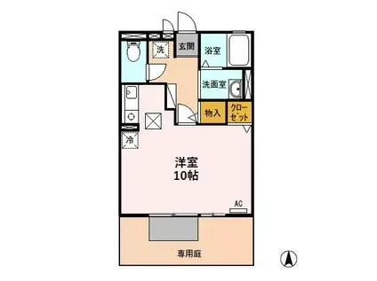 セジュール辻(ワンルーム/1階)の間取り写真