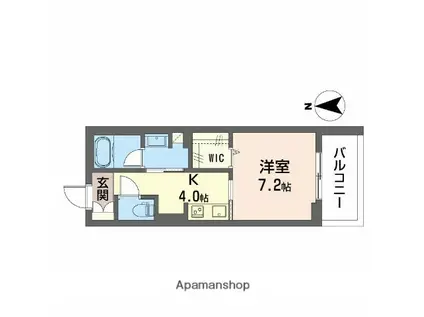 シャーメゾン大垣郭町(1K/4階)の間取り写真