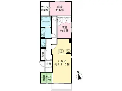 ユアメゾン速(2LDK/2階)の間取り写真