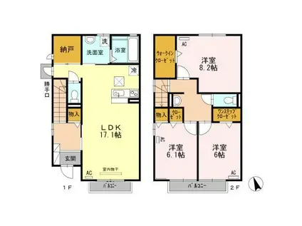 フェアリー C(3LDK)の間取り写真