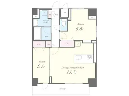 ピノ・アガタ岐阜駅前(2LDK/8階)の間取り写真