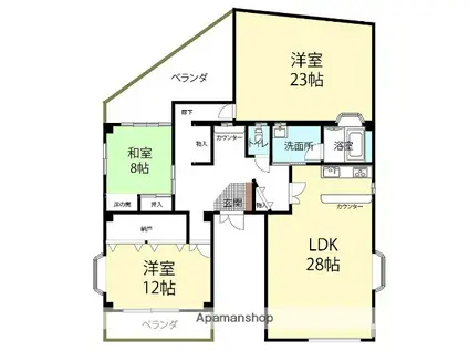 メゾンパーグ(3LDK/1階)の間取り写真