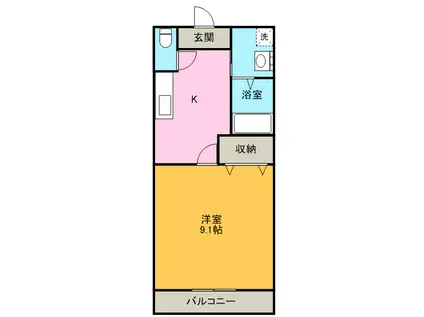 メゾン・ド・ルポ(1K/1階)の間取り写真