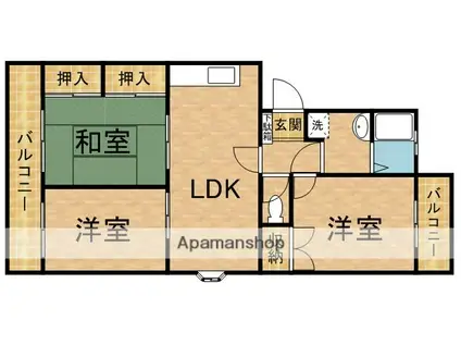 メゾン・ブルーパロット(3LDK/3階)の間取り写真