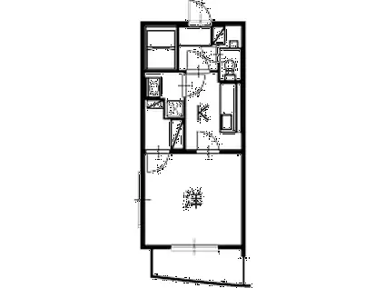 メゾンアネシス(1K/1階)の間取り写真