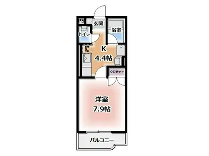 パラッティオ・H(1K/1階)の間取り写真