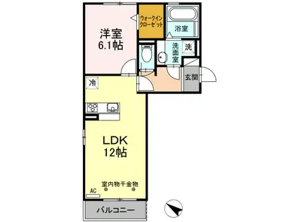 センブラーダ・モンタナ(1LDK/2階)の間取り写真
