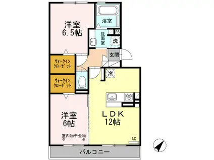 レスポワール(2LDK/2階)の間取り写真