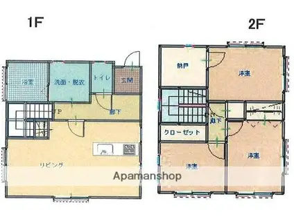 タウンハウス西木の宮(3LDK)の間取り写真