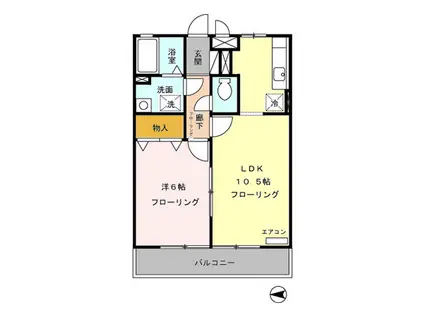 花花五番館(1LDK/3階)の間取り写真