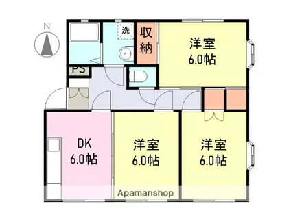 アーバンM(3DK/1階)の間取り写真