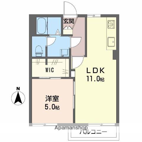 メゾン熱函(1LDK/2階)の間取り写真