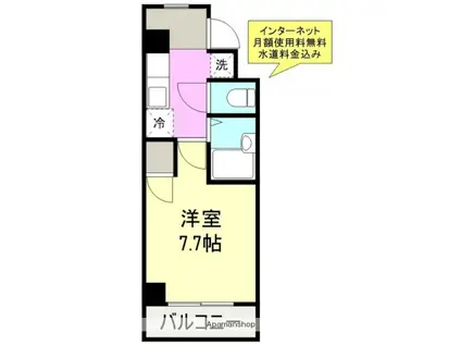 リエス大社町(1K/4階)の間取り写真