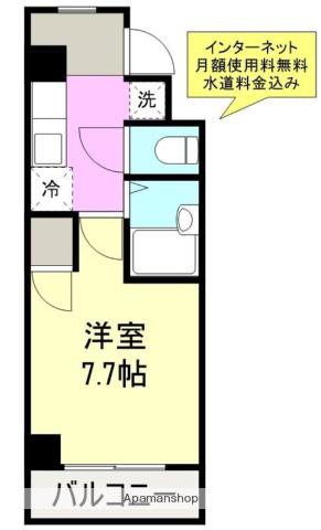 リエス大社町(1K/4階)の間取り写真