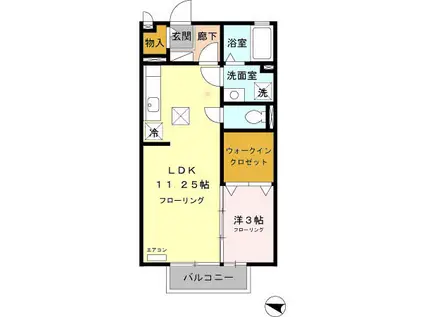 マーメゾン和田Ⅱ(1LDK/1階)の間取り写真