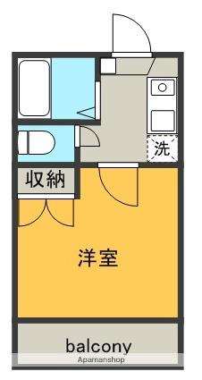 フレーズNODA(1K/3階)の間取り写真