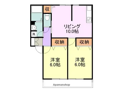 ソイソース内田(2LDK/2階)の間取り写真